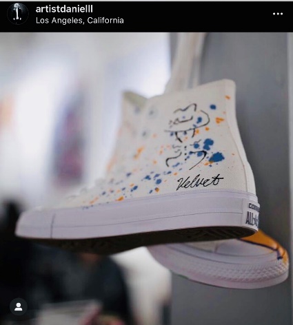 X:\XFER\Larry Longo\Colorblind Gallery\2021 O-1 Visa renewal for Daniel\Mrs. Velvet running shoes.jpg